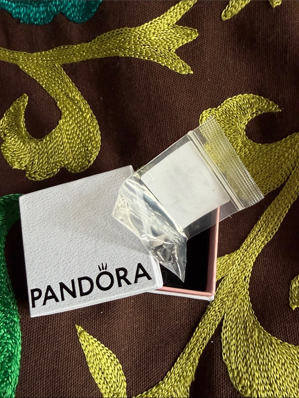 Pandora White and Pink Jewelry Box